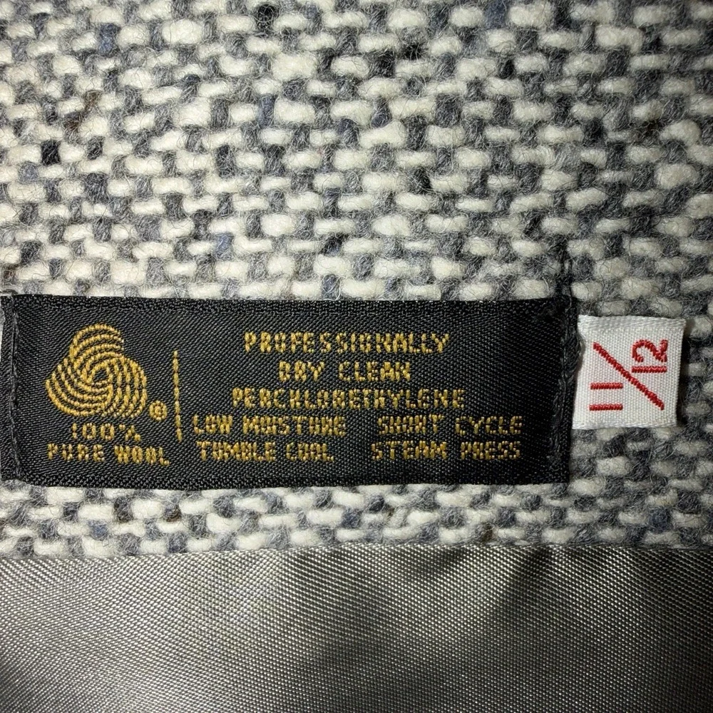 Forecaster of Boston‎ Vintage Grey Wool Tweed Overcoat Blazer Sz 11/12 BL
